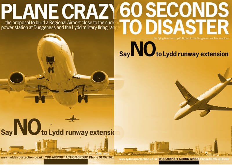 An earlier campaign image published by the Lydd Airport Action Group 