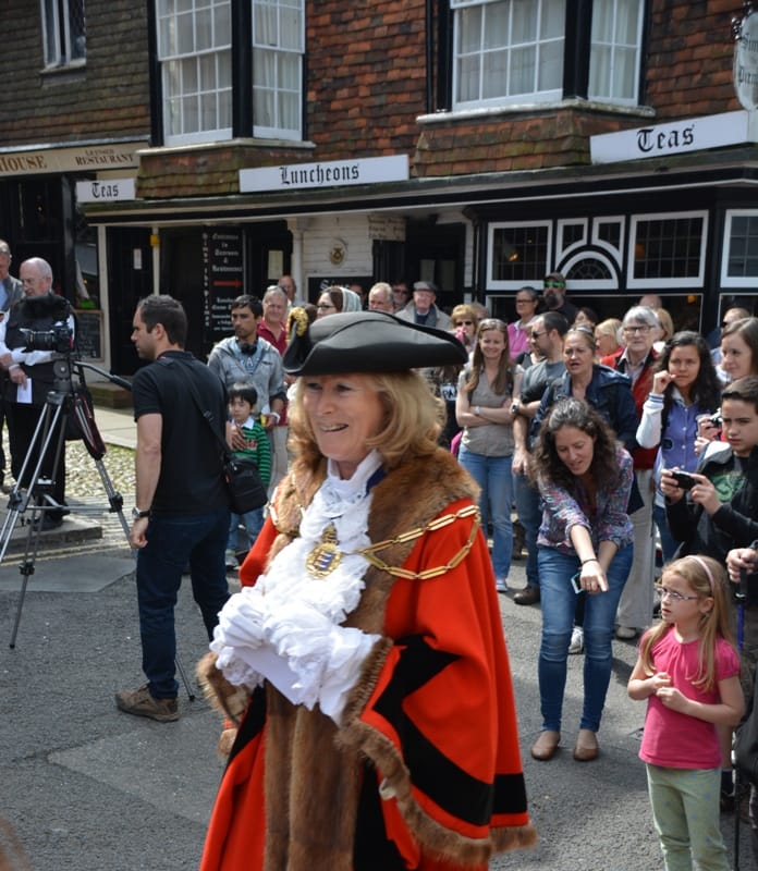 A happy moment for mayor Bernadine Fiddimore