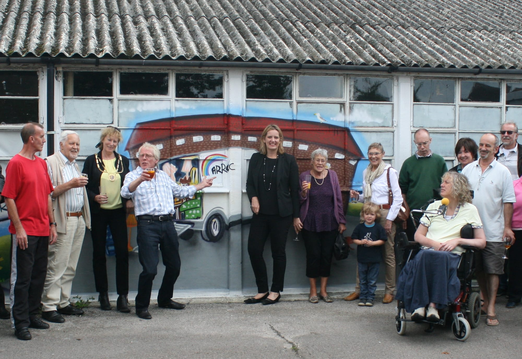 Andy McConnell and part of the ARRC mural