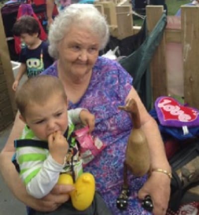 Winner: Janet Wood with her prize duck