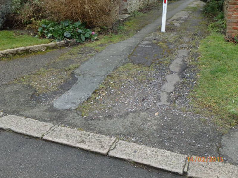 Damaged pavement in Winchelsea