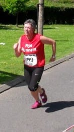 Gurney crosses the finish