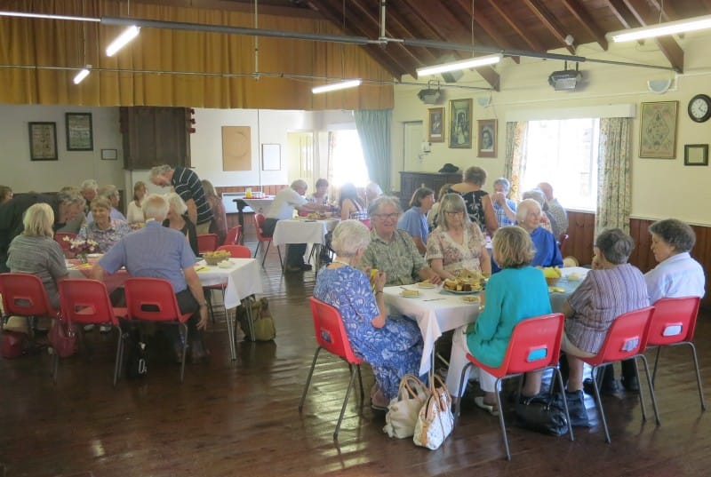 Friends having tea in Stone in Oxney with WI