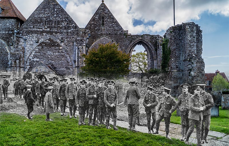 More than 200 members of B Company of the 11th Welch Regiment attended Divine Service at Winchelsea Church on Sunday, March 7, 1915.