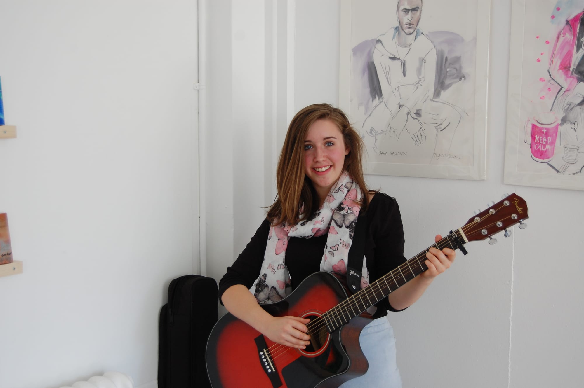 Holly Holt, Rye College student, entertaining the guests