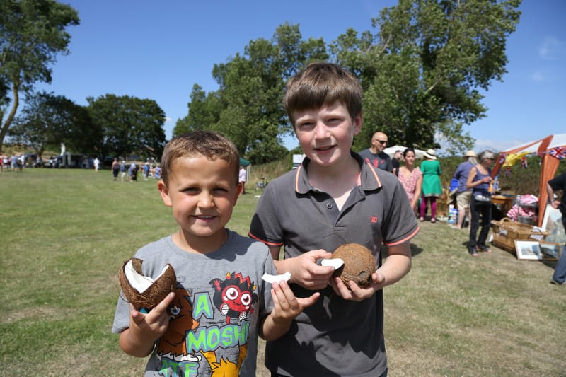 The coconut shy was a great success