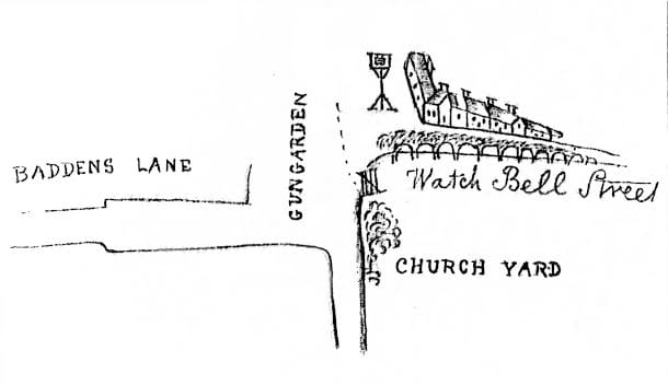 The map shows the site of the former Dolphin