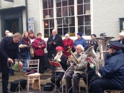 The Salvation Army band with street choir