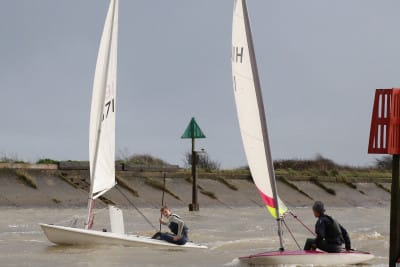 The junior sailors were highly competitive