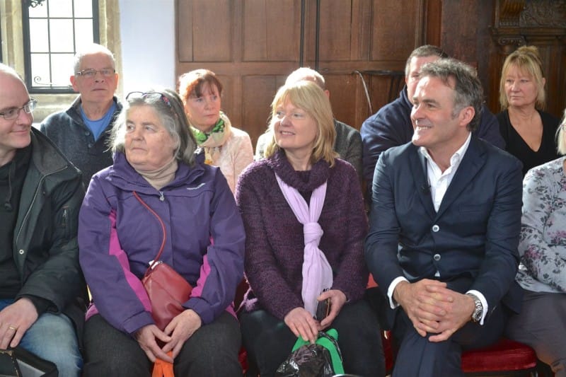 Presenter Paul Martin (right) and Flog It sellers wait with baited breath to see if the items for sale reach their reserve