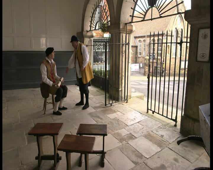 Members of the Rye Shakespeare Company being filmed by BBC South East