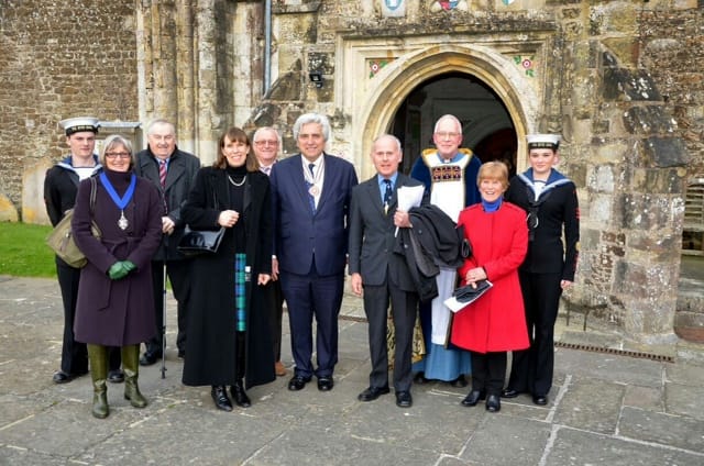 Before beacon lighting and after service of celebration at Winchelsea church