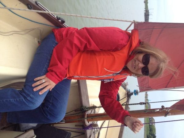 Heidi Foster looking the part and loving the smooth ride