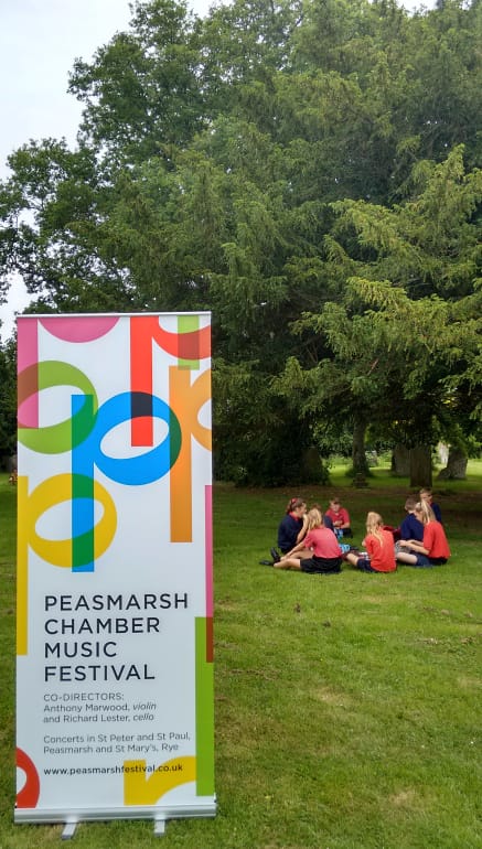 Children prepare to make music