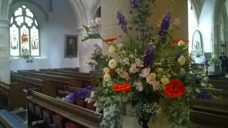 Flowers to celebrate the 90th birthday of the Queen