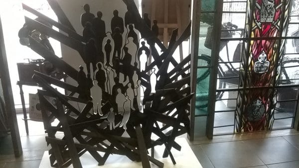 A sculpture to remember the people who died in the Somme