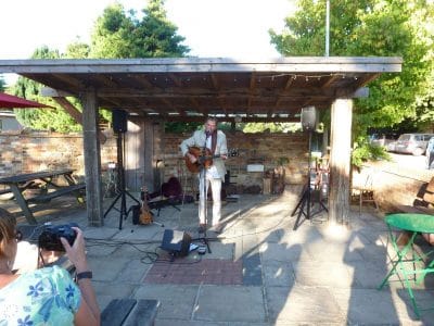 Everyone enjoying Steve Rives' music at The Oak, Rye