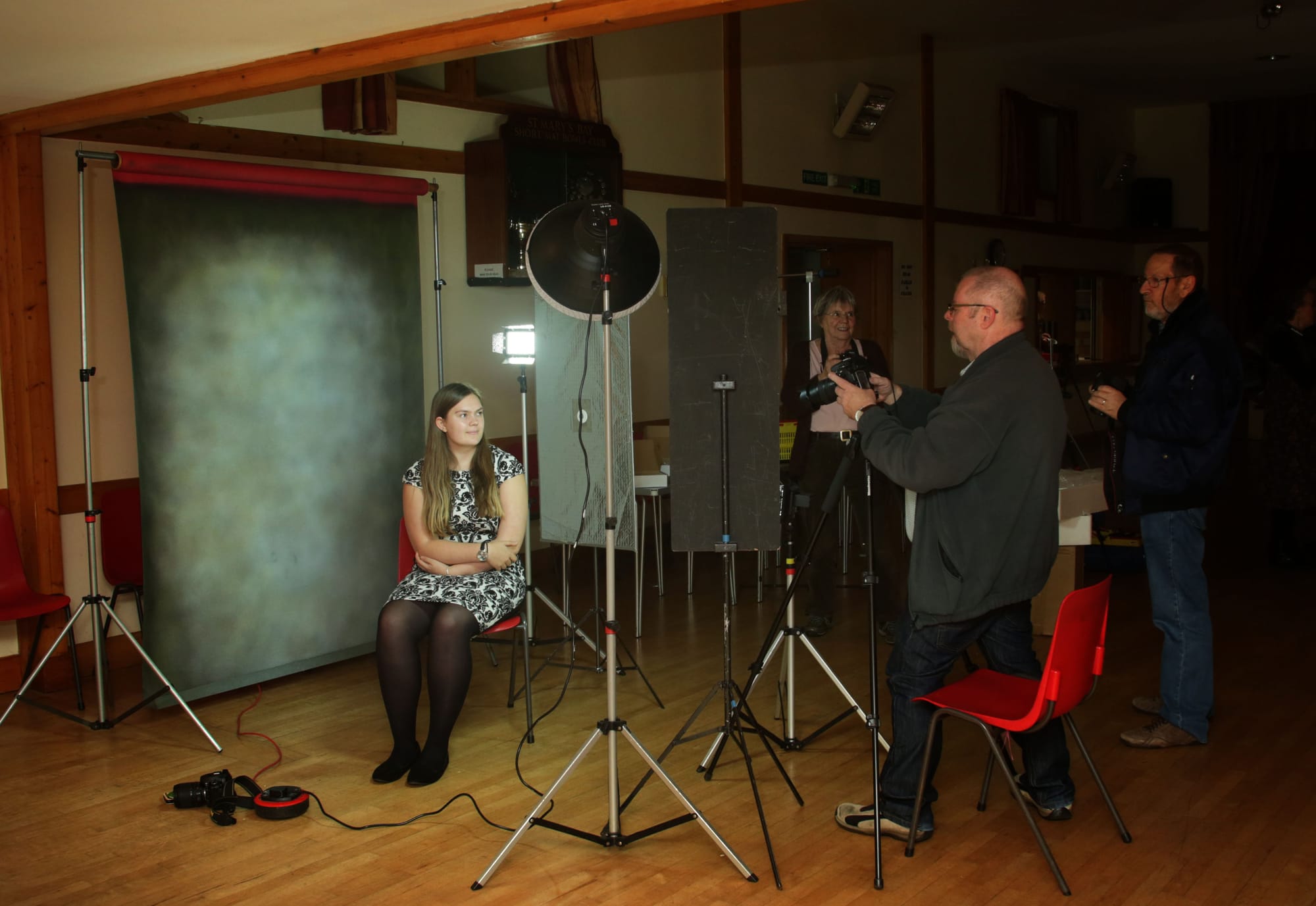 The portraiture class at St Mary's Bay