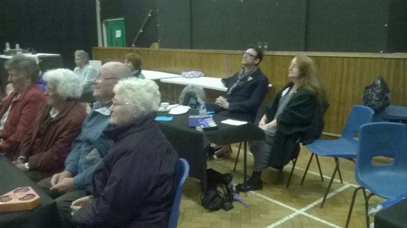 Mayor Jonathan Breeds and Councillor Cheryl Creaser join in