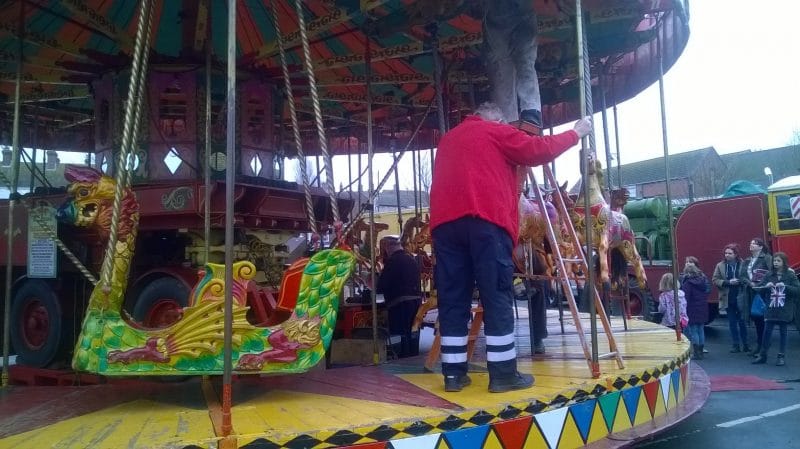 Last minute repairs to make it safe.