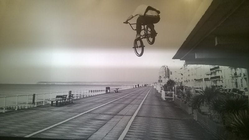 amazing picture on the wall of The Palace, new venue on the Hastings front, by Mark Richards, local photographer