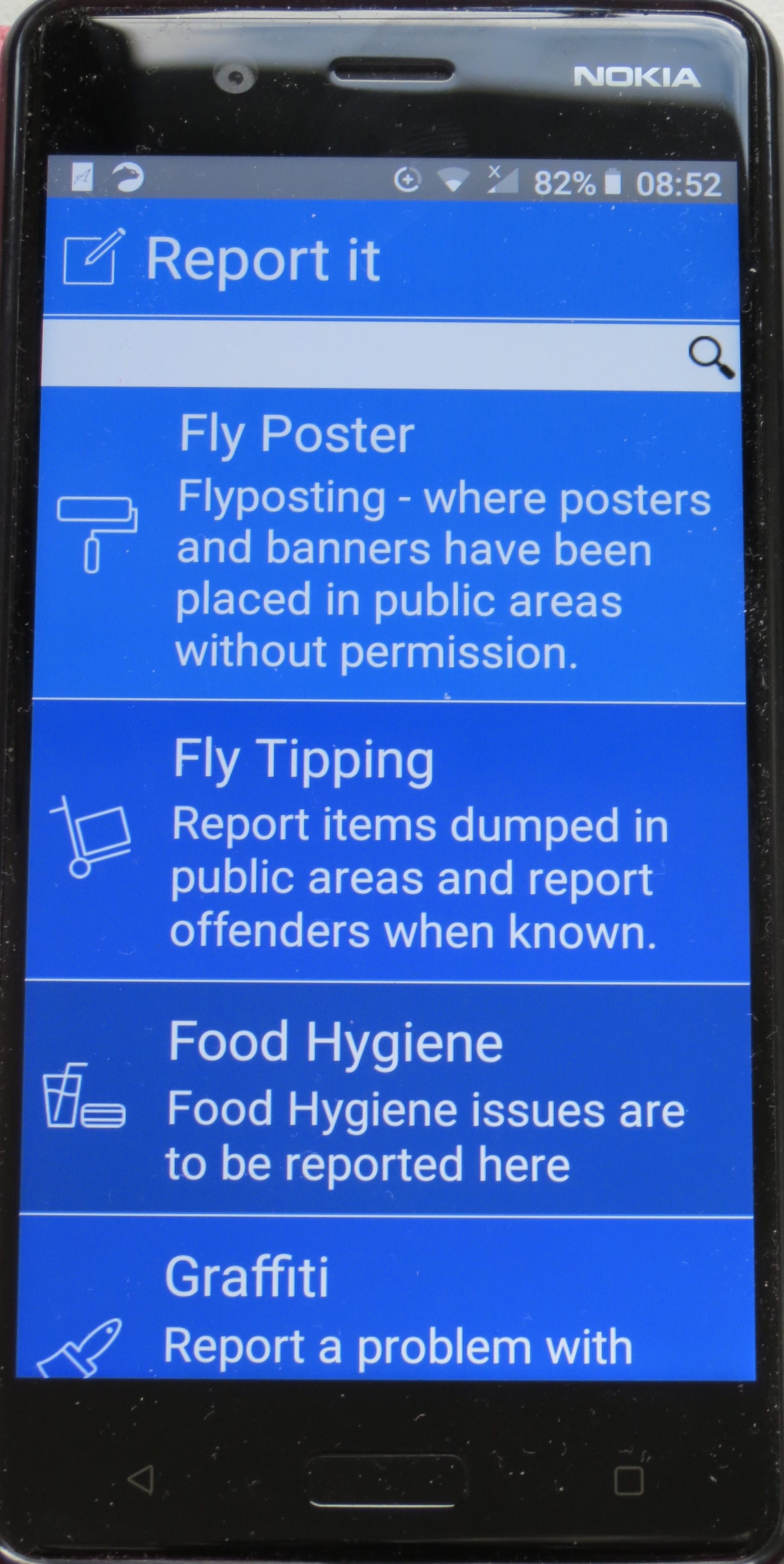 report flytipping, app